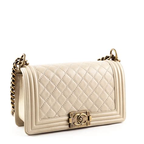 beige boy chanel|beige chanel boy bag.